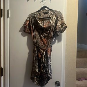 all saints silk shirt dress